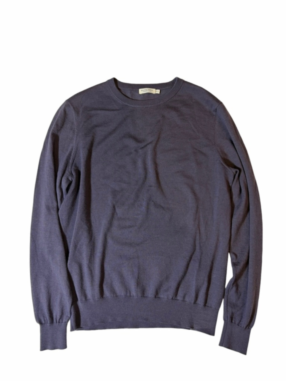 Suitsupply Merino Wool Crewneck Sweater Purple Fine Knit Mens Medium